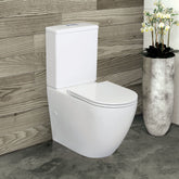 Fienza Alix Back-to-Wall Toilet Suite, Slim Seat